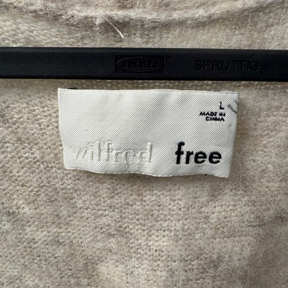 Wilfred Free Aronson Cream Open-Front Longline Cardigan, Alpaca Blend - Picture 5 of 9